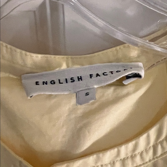 English Factory Cotton Tie-Neck Mini Shirt Dress - Picture 6 of 7